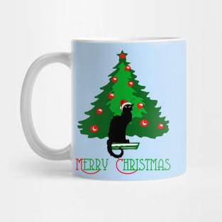 Chat Noir Merry Christmas Mug
